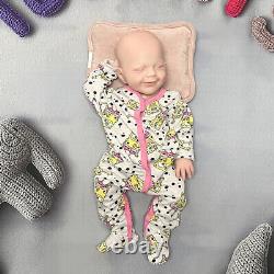 Drink-Wet 18.5 Reborn Baby Doll Full Body Platinum Silicone Smiley Girl Doll US