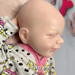 Drink-Wet 18.5 Reborn Baby Doll Full Body Platinum Silicone Smiley Girl Doll US