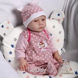 Drink and Wet 18.5''Full Body Silicone Lifelike Newborn Baby Doll for InfantGift