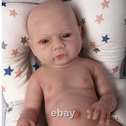 Drink and Wet 18.5''Full Body Silicone Lifelike Newborn Baby Doll for InfantGift