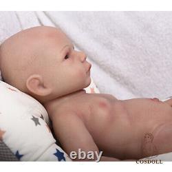 Drink and Wet 18.5''Full Body Silicone Lifelike Newborn Baby Doll for InfantGift