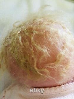 Ecoflex 30 FULL BODY SIlicone Baby Girl Preemie Reborn Doll OOAK 15 Blond Hair