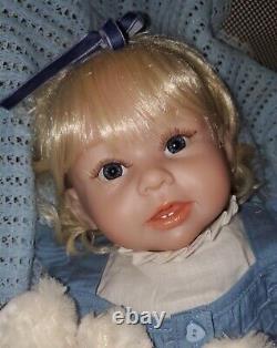 Elsie Reborn Blonde Toddler Baby Doll Cloth Body Handmade Realistic +toy & Story