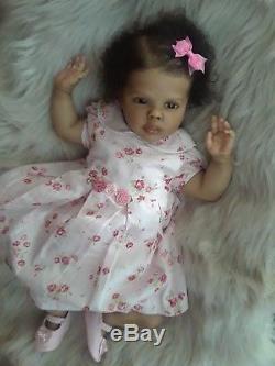 Ethnic Biracial AA Reborn Baby Doll Sherry by Natali Blick