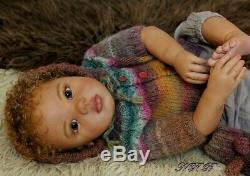 Ethnic Reborn AA Caucasian Mixed Toddler Girl Jamina by Petra Seiffert