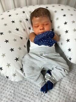 Ethnic Reborn Baby Boy Doll Marley Cassie Brace LTD 71/1500 by UK Artist