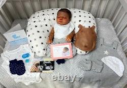 Ethnic Reborn Baby Boy Doll Marley Cassie Brace LTD 71/1500 by UK Artist