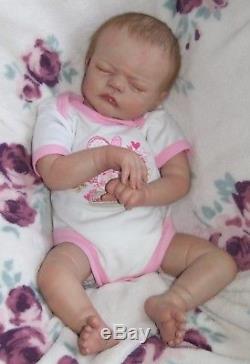 FINAL REDUCTION Reborn baby GIRL MONROE by Sandy Faber Rooted Hair