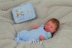 FULL BODY Miniature SILICONE BABY boy with incubator