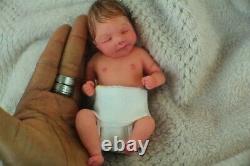 FULL BODY Miniature SILICONE BABY boy with incubator