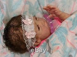 FULL Body SOLID SILICONE Baby GIRL Diamond awake #6 DRINK/WET with armatures