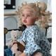 Finished Reborn Baby Doll 30inch Cute Girl Cloth Body Yellow Hair Birthday Gifts