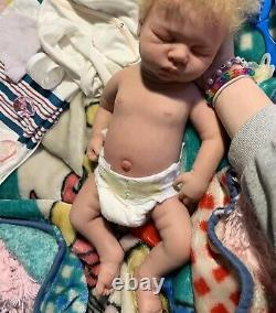 Full Body Painted And Rooted Silicone Reborn Baby Girl Doll