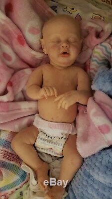 Full Body Platinum Silicone Baby Girl Montana by Michelle Fagan Mint Condition