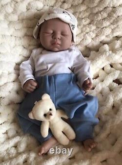 Full Body Silicone 15 Reborn Baby Newborn Boy Doll 4lbs Lifelike Floppy Squishy