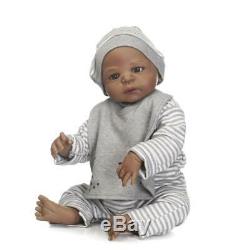 Full Body Silicone Baby 23 Bathable Reborn Baby Dolls African American ...