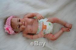 Full Body Silicone Vinyl 22 Newborn Reborn Baby Doll Girl 100% Handmade Dolls