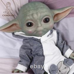 Full Body Silicone Yoda Baby Doll 34cm 1.3kg COSDOLL Lifelike Girl reborn babies