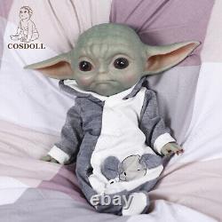 Full Body Silicone Yoda Baby Doll 34cm 1.3kg COSDOLL Lifelike Girl reborn babies