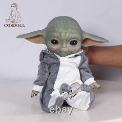 Full Body Silicone Yoda Baby Doll 34cm 1.3kg COSDOLL Lifelike Girl reborn babies