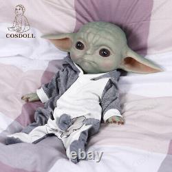 Full Body Silicone Yoda Baby Doll 34cm 1.3kg COSDOLL Lifelike Girl reborn babies