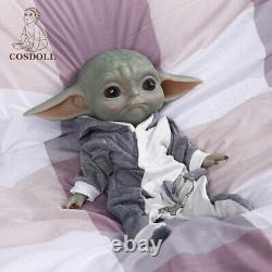 Full Body Silicone Yoda Baby Doll 34cm 1.3kg COSDOLL Lifelike Girl reborn babies