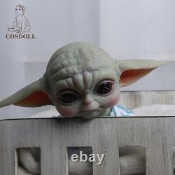 Full Body Silicone Yoda Baby Doll 34cm 1.3kg COSDOLL Lifelike Girl reborn babies