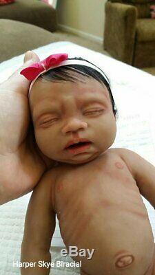 Full Silicone Baby Harper Skye With Rooted Hair (Caucasian or Biracial Option)