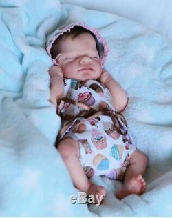 Full Silicone Preemie Baby Girl Drink and Wet Beautiful Realistic Doll LE- COA