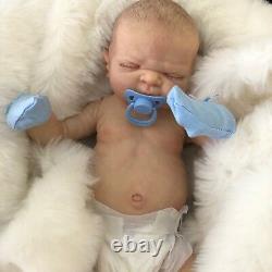 Full Vinyl Childrens Reborn Doll Baby Boy Maddox Realistic 20 Painted Hair