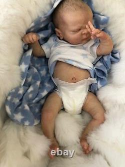 Full Vinyl Childrens Reborn Doll Baby Boy Maddox Realistic 20 Painted Hair