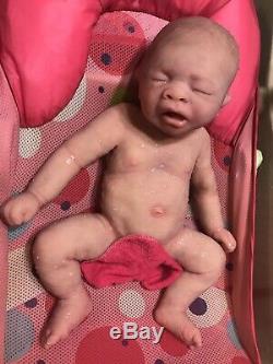 Full body silicone baby. Drink/wet. Armatures. COA