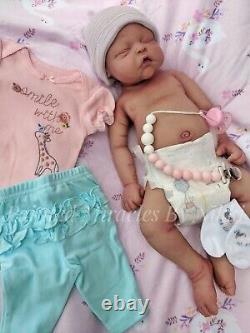 Full body silicone baby girl sleeping