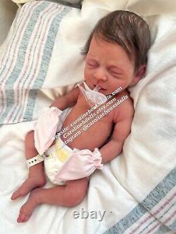 Full body silicone, preemie reborn baby girl doll River, soft and lifelike