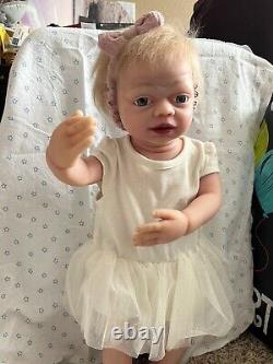 Full body silicone reborn baby girl full body armatures