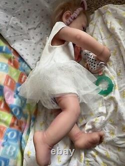 Full body silicone reborn baby girl full body armatures