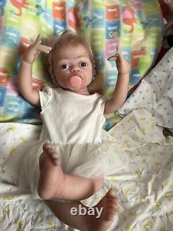 Full body silicone reborn baby girl full body armatures