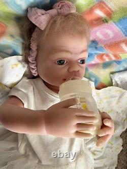 Full body silicone reborn baby girl full body armatures