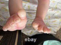 Full body silicone reborn baby girl full body armatures