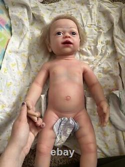 Full body silicone reborn baby girl full body armatures