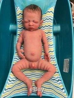 Full body solid silicone baby boy doll Forest #4 by Caroline Nelsen