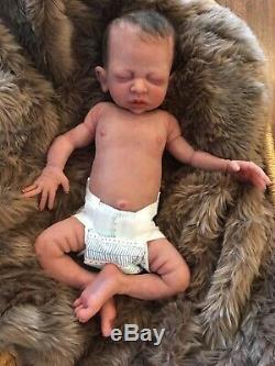 Full body solid silicone baby boy doll Forest #4 by Caroline Nelsen