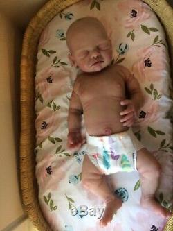 Full body solid silicone baby girl doll Meg, custom order