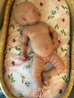 Full body solid silicone baby girl doll Meg, customizable