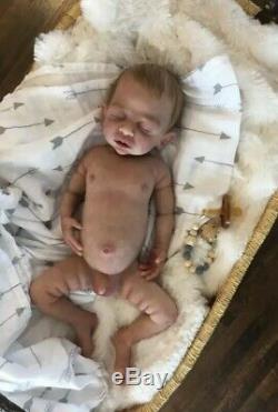 Full body solid silicone newborn baby boy Forest by Caroline Nelsen