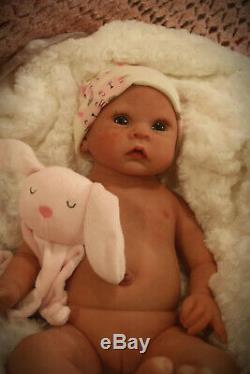 Full solid body silicone baby open eye baby girl 20 8 lbs reborn custom made