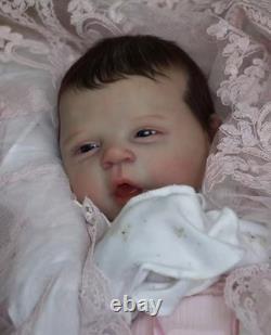 Fully Assembled 19 Awake Cute Newborn Baby Reborn Doll Rooted Mohair Toy Gifts