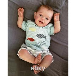 Gift Boy Doll Real Lifelike Soft Silicone 24'' Reborn Baby Toddler Newborn Dolls