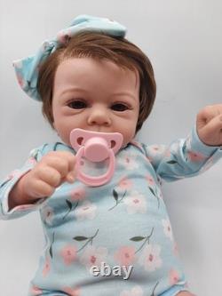 Girl Reborn Baby Doll with Pacifier, Bottle and COA