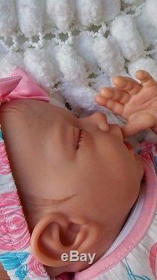 Great Gift Child`s First Reborn Baby Girl By Sunbeambabies Veined & Blemished